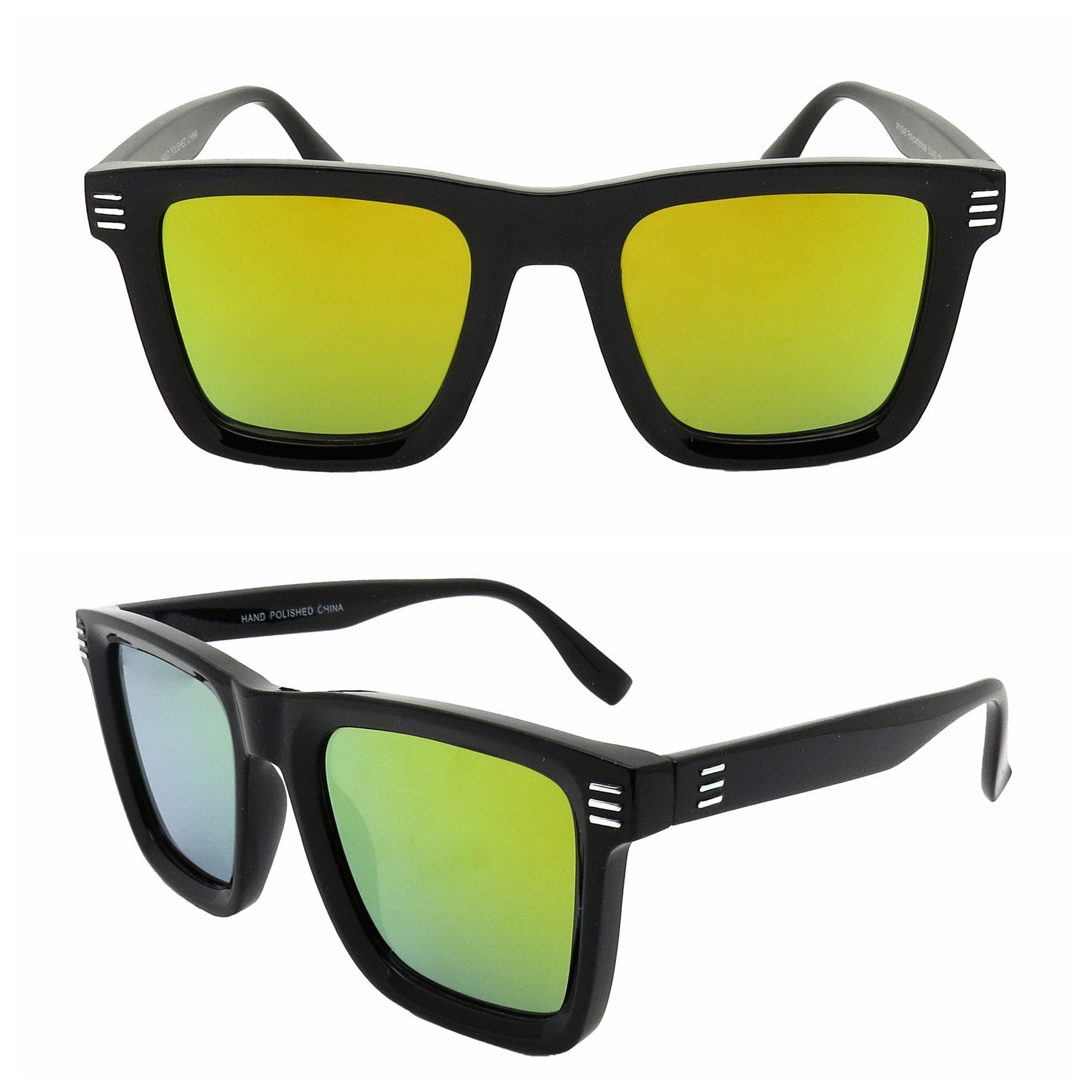 Hendrix - Matte Black / Yellow-Green Mirror