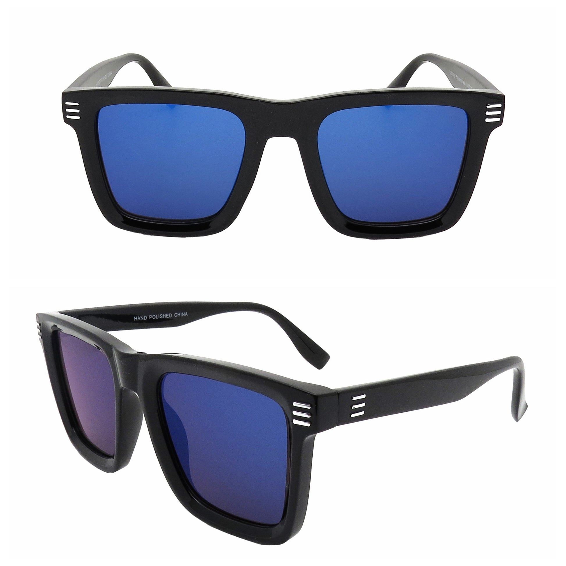 Hendrix - Matte Black / Blue Mirror