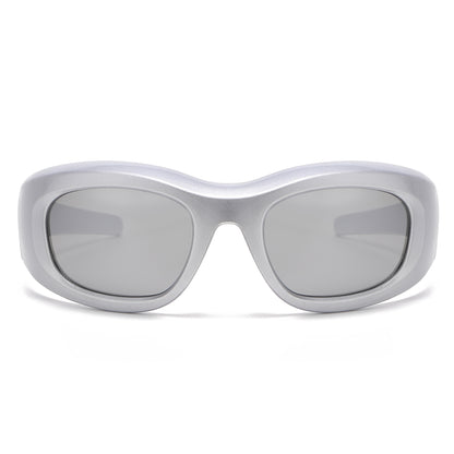 Racer - Metallic Silver / Mirror Grey